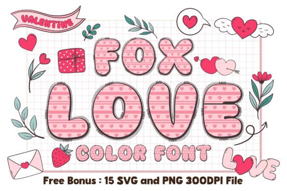 Fox Love: A Cute Color Font for Heartfelt Designs