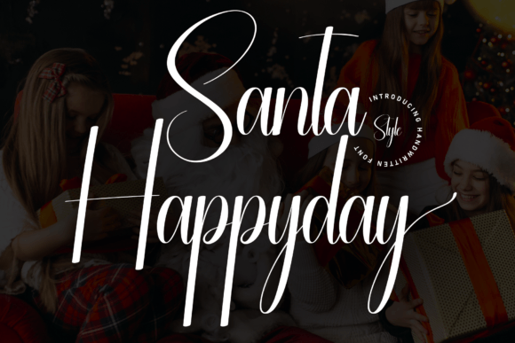 Santa Happyday: A Handwritten Font for Welcoming Designs